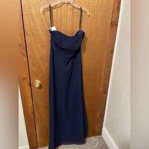 Alfred Angelo Strapless Navy Dress